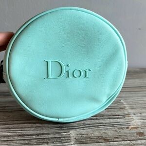 Dior Mint Round Leather Cosmetic Pouch